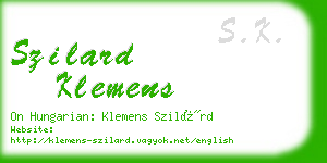 szilard klemens business card